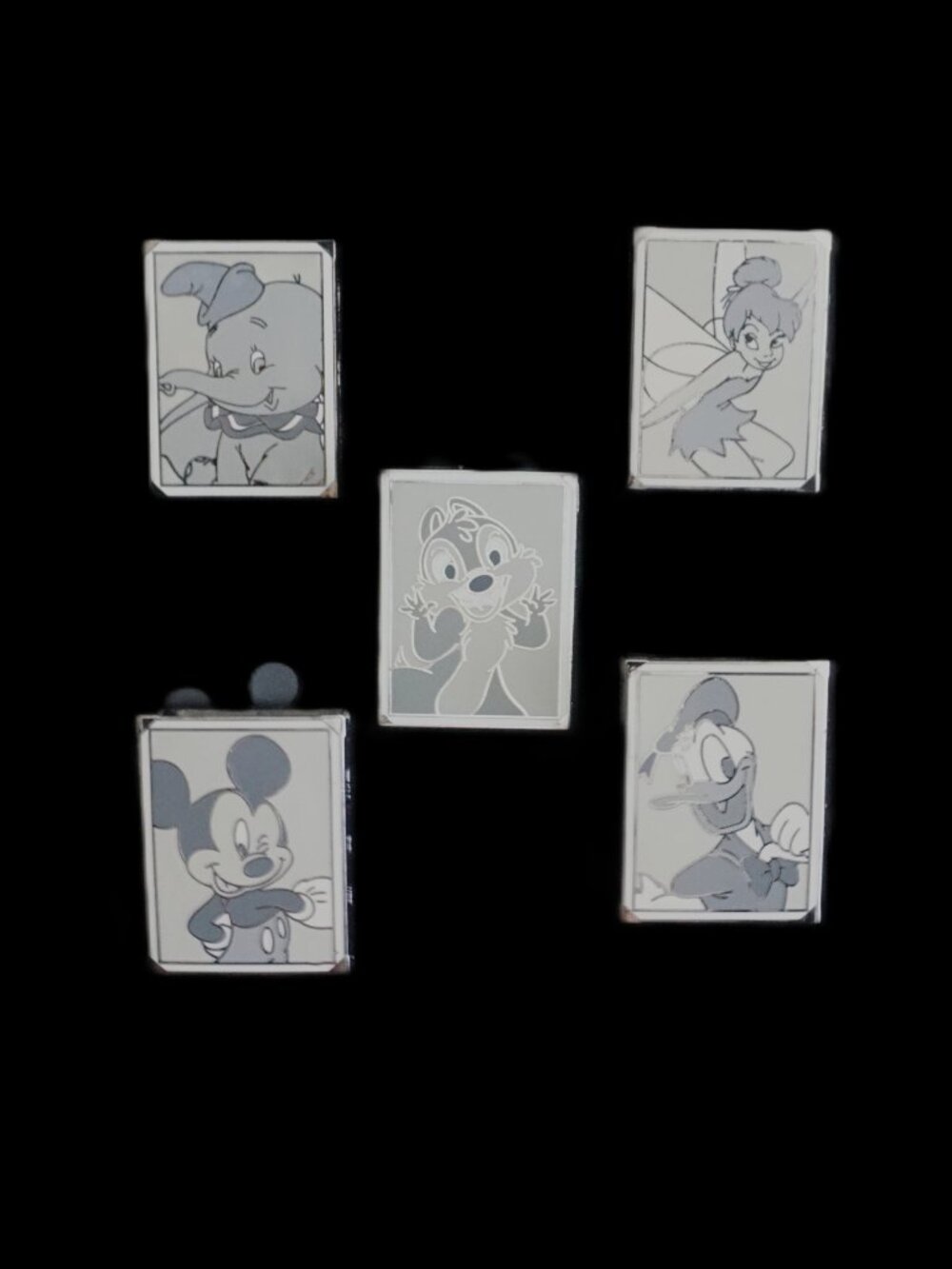 Disney Pin Trading 5 Pin Lot Featuring Old Time Character Portraits (052)
